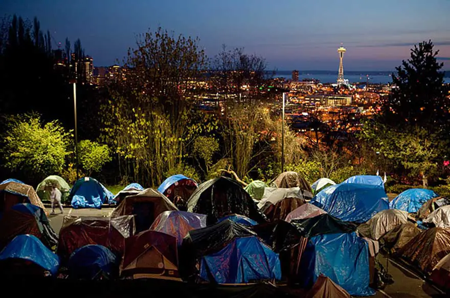 Image result for seattle homeless tent city