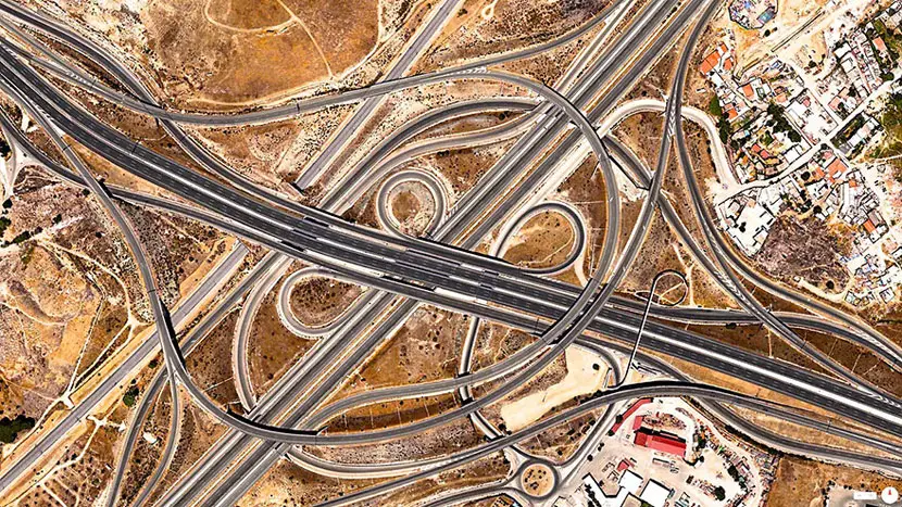 Spaghetti-Junction-(A-3-and-M-50),-Madrid,-Spain