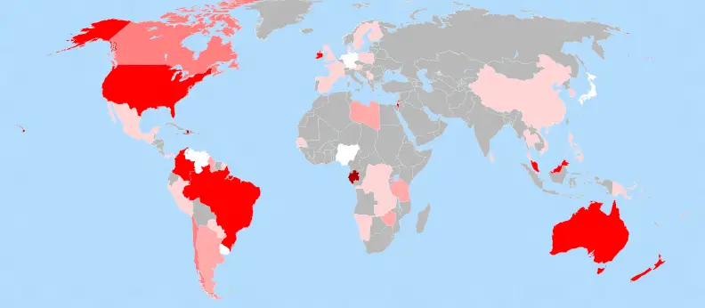 extent of fluoridated water usage around the world