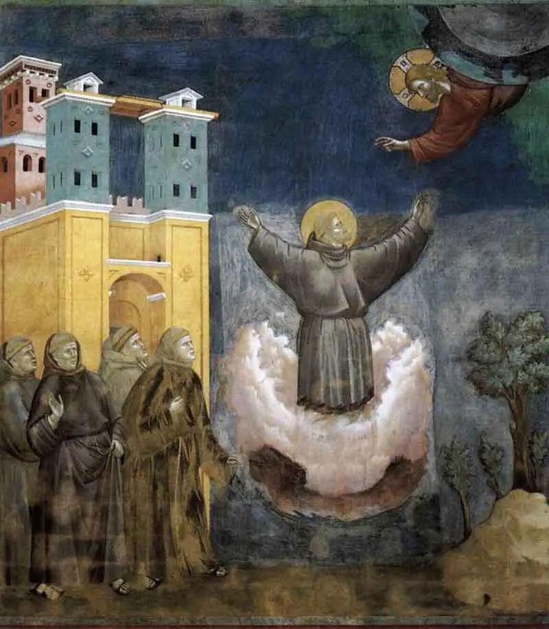 painting of the ecstacy of St. Francis