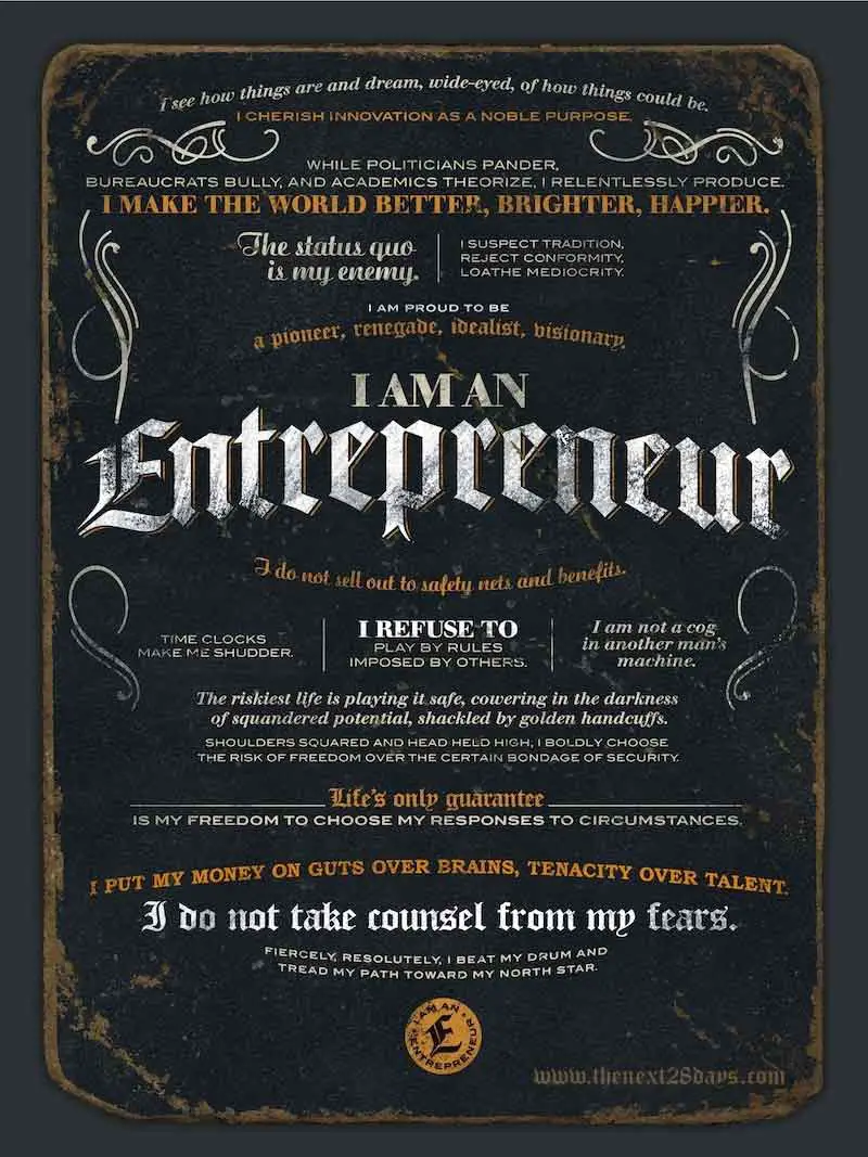 be an entrepreneur