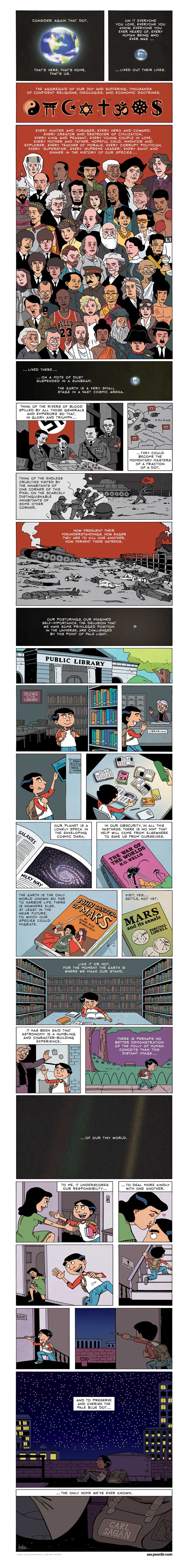 ZenPencils Carl Sagan Pale Blue Dot comic