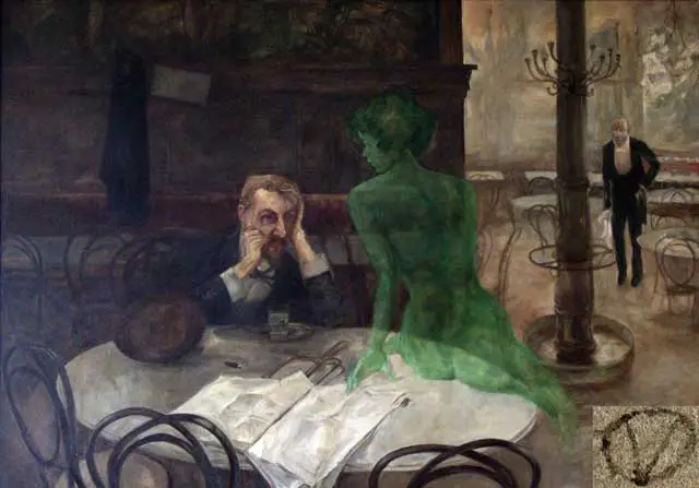 The Absinthe Drinker by Viktor Oliva (1861–1928)